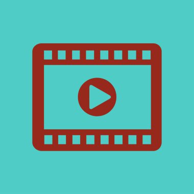 video simgesi. düz tasarım stili. vektör eps 10.
