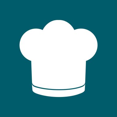 Chef şapka işareti simgesi. Şapka pişirme sembolü.