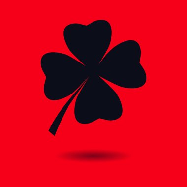 Yaprak yonca işareti simgesi. Aziz patrick sembolü. Ekoloji kavramı. Düz tasarım stili.