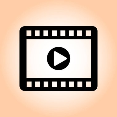 video simgesi. düz tasarım stili. vektör eps 10.
