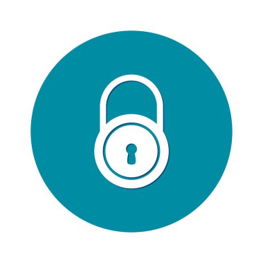 Kilit simgesi. Düz tasarım tarzı. Vektör EPS10.