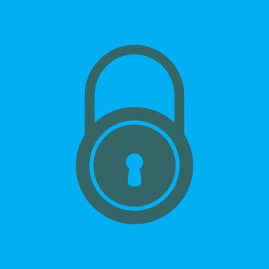 Kilit simgesi. Düz tasarım tarzı. Vektör EPS10.