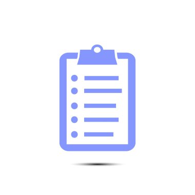 Listesi vektör simgesini denetleyin. Düz tasarım.