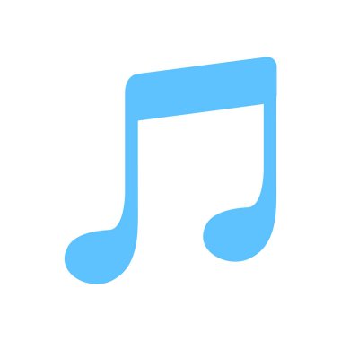 Müzik Not simgesi. Müzik simgesi. Düz tasarım stili.