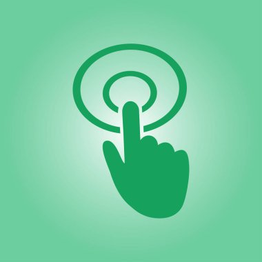 El imleç işareti simgesi. El işaretçi simgesi. Modern UI Web sitesi gezinme. Düz tasarım. EPS 10.