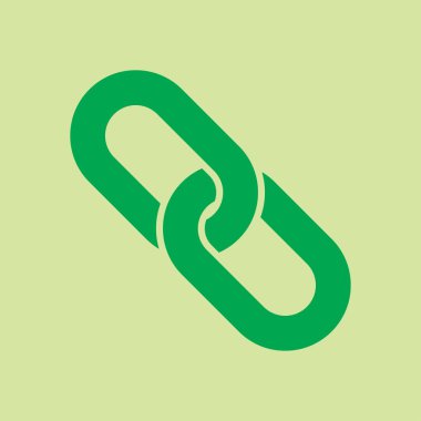 Bağlantı tek simge. Zincir bağlantı erkek.