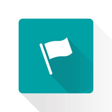 Bayrak simgesi. Yer belirleyici sembol. Düz tasarım biçimi.