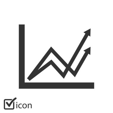 İş grafiği. Grafik düz simgesi