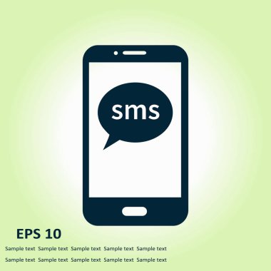 Akıllı telefon simgesinin vektör illüstrasyonu 