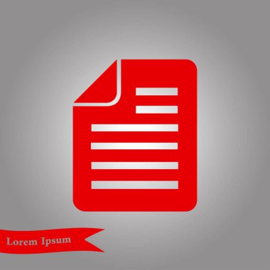 belge simgesi. vektör illüstrasyonu