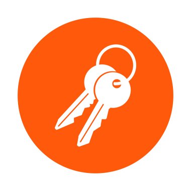 Anahtar simgesi. Kilit erkek. Güvenlik işareti. Düz tasarım stili.