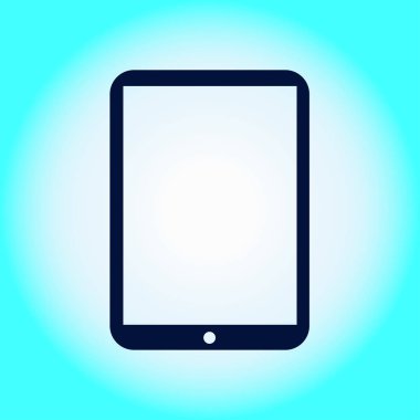 Modern dijital tablet Pc simgesi. Düz tasarım simgesi. EPS 10 vektör.