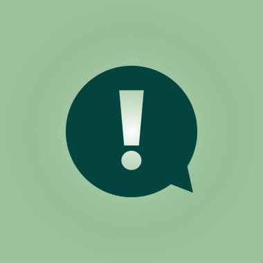  Ünlem işareti. Ünlem işareti. Tehlike uyarı sembolü. Düz tasarım stili. Vektör Eps 10.