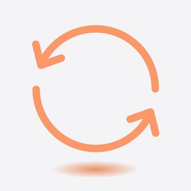 Ciircular ok işareti simge vektör.