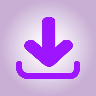 Simgesini indirin. Düğme yükleyin. Düz stil.