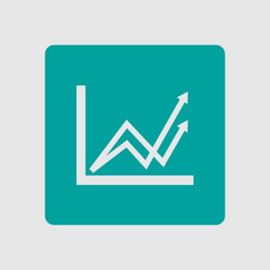 İş grafiği. Grafik düz simgesi