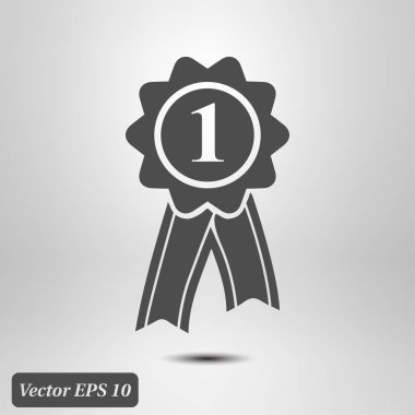  Kurdele simgesi ile rozet. Ödülü rozet şerit erkek ile.