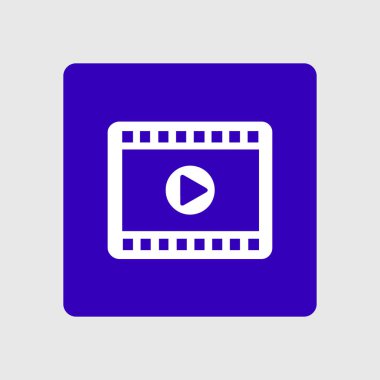 video simgesi. düz tasarım stili. vektör eps 10.