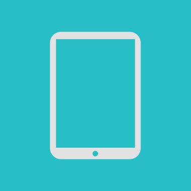 Modern dijital tablet Pc simgesi. Düz tasarım simgesi. EPS 10 vektör.
