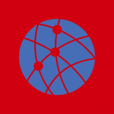 küresel teknoloji veya sosyal ağ simgesini işaret erkek.