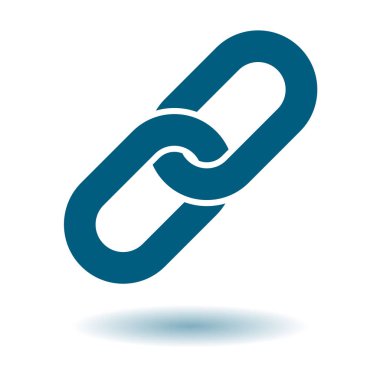 Bağlantı tek simge. Zincir bağlantı erkek.