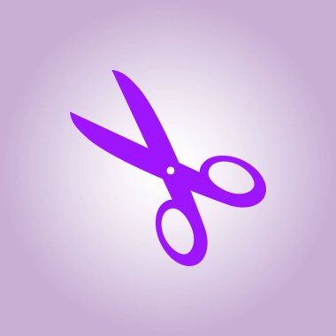 Makas simgesi. Mark burayı kes. Düz tasarım.