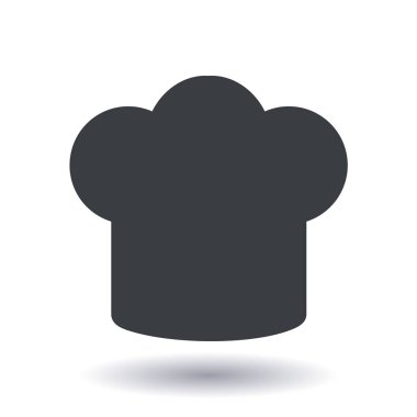 Chef şapka işareti simgesi. Şapka pişirme sembolü.