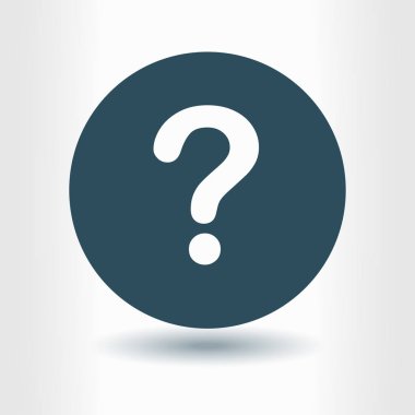 Soru işareti simgesi. Yardım sembolü. SSS işareti. Düz tasarım tarzı. EPS 10.