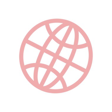 Küre simgesi. Düz tasarım.