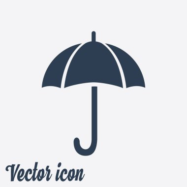 Şemsiye simgesi. Yağmur koruma sembolü. Düz tasarım biçimi. 