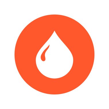 Kan damlası ikonu. Vektör illüstrasyonu