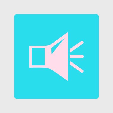 Hoparlör simgesi. Hoparlör ses işareti simgesi. Sembol ses. Düz tasarım stili. Vektör Eps 10.