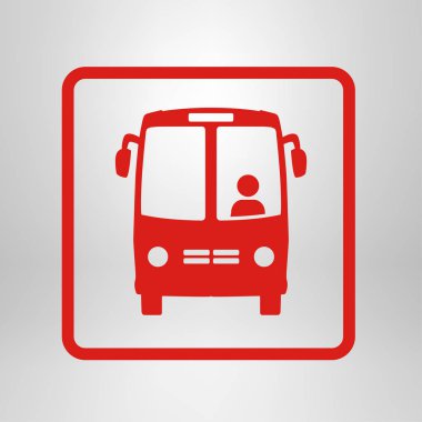 Otobüs simgesi. Schoolbus simbol.