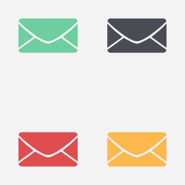 Düz simgesi mektup. Posta simgesini. 