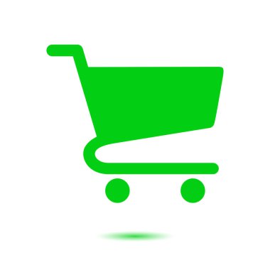 grafik alışveriş düz simgesi