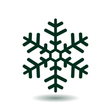 Kar tanesi simgesi. Yılbaşı dekorasyonu. 