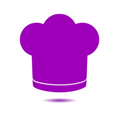 Chef şapka işareti simgesi. Şapka pişirme sembolü.