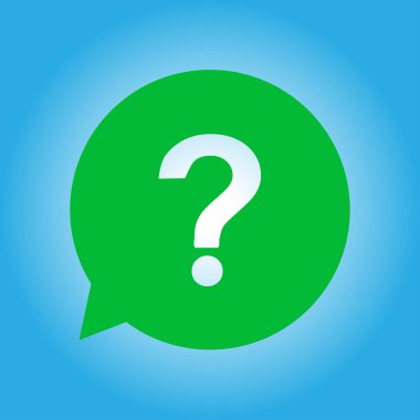 Soru işareti simgesi. Yardım sembolü. SSS işareti. Düz tasarım tarzı. EPS 10.