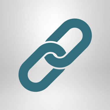 Bağlantı tek simge. Zincir bağlantı erkek.