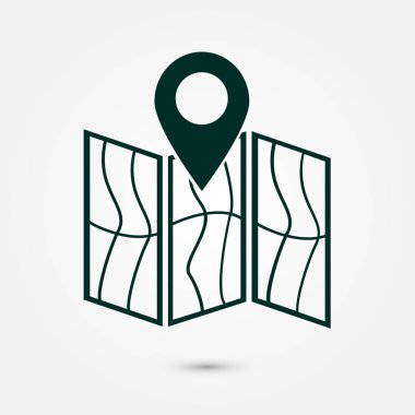 Harita simgesi. Konumu sembolü.