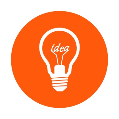 ışık lamba işareti simgesi. fikir sembolü.