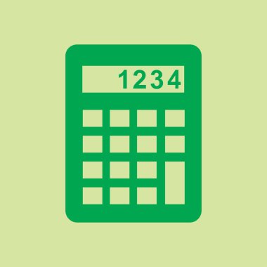 Hesap makinesi simge. Düz tasarım stili. EPS 10