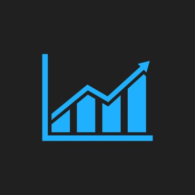 Infographic. Grafik simgesini. Büyüyen grafik erkek.