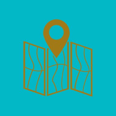 Harita simgesi. Konumu sembolü.