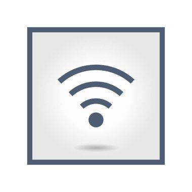 WiFi sembolü. Vektör kablosuz ağ kutsal kişilerin resmi. Düz tasarım