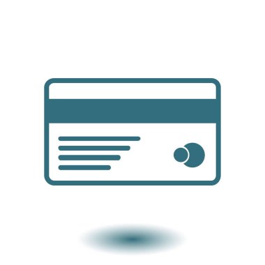 Vektör kredi kartı simgesi. Düz tasarım stili. EPS 10.