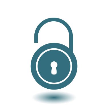 Simgesini kilidini. Düz tasarım stili. Vektör Eps10 