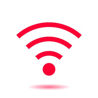 WiFi sembolü. Vektör kablosuz ağ kutsal kişilerin resmi. Düz tasarım