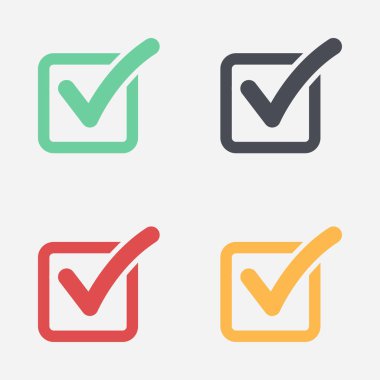 Kontrol listesi simgesi. Kutu işaretinde işaretle.