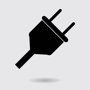 Vektör elektrik prizinden sembolü. Web düz simgesi.